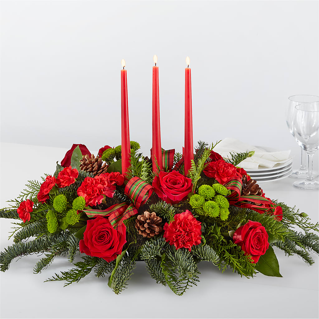 By the Candlelight Centerpiece – Daily Bloom, San Antonio TX