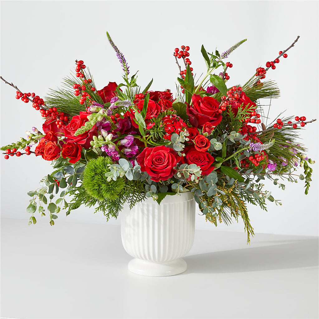 Big Red Bow Bouquet – Daily Bloom, San Antonio TX