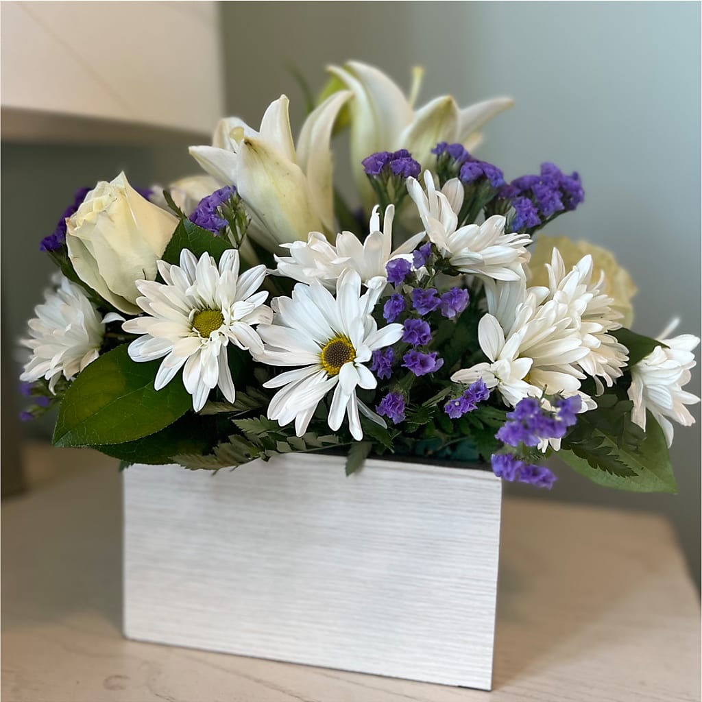 Beyond Blue Box Bouquet – Daily Bloom, San Antonio TX
