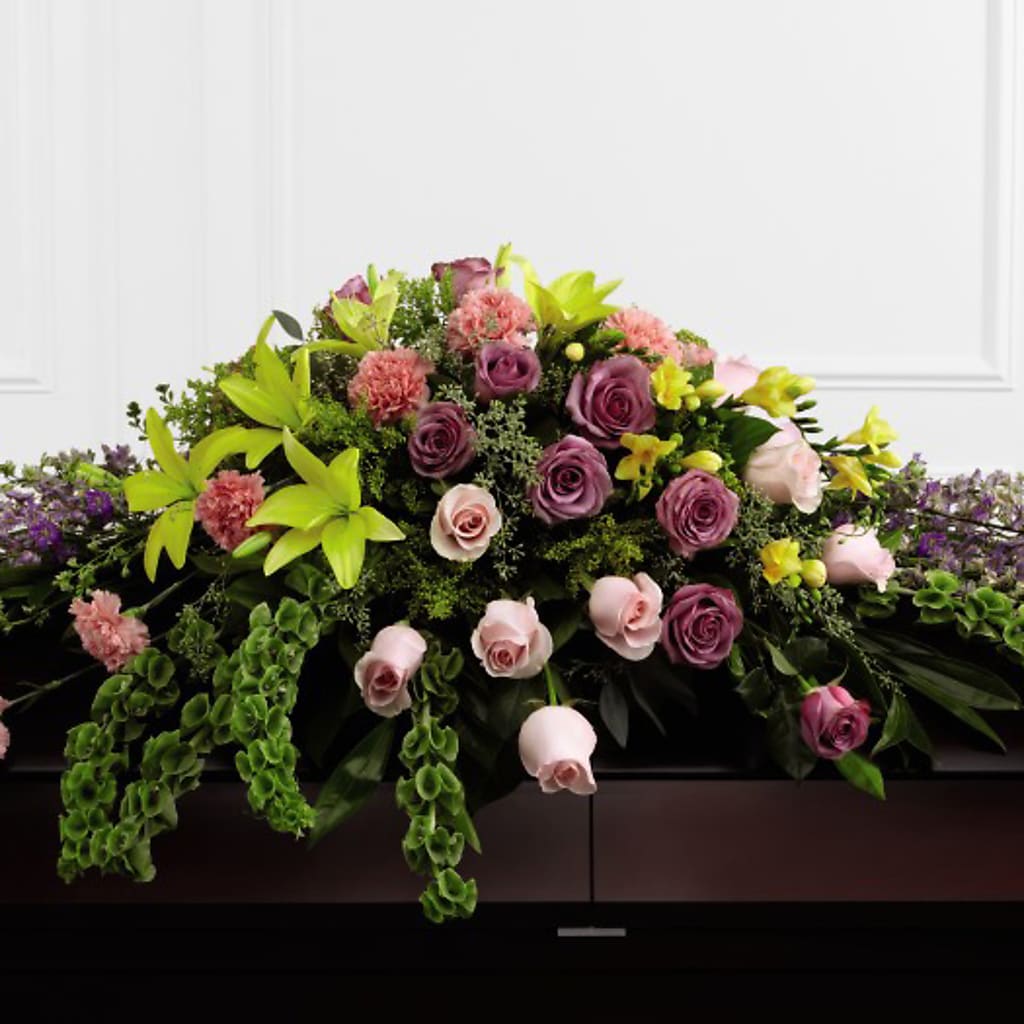 Forever Beloved Casket Spray – Daily Bloom, San Antonio TX