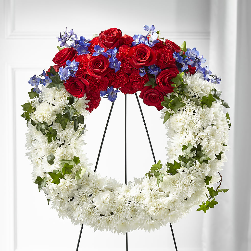 Patriotic Passion Wreath – Daily Bloom, San Antonio TX