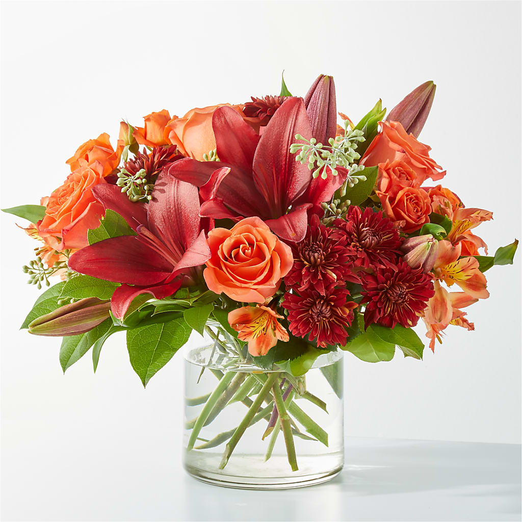 Crimson Leaves Bouquet – Daily Bloom, San Antonio TX