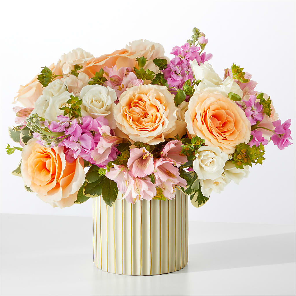 Paradise Bouquet with Ivory Vase – Daily Bloom, San Antonio TX