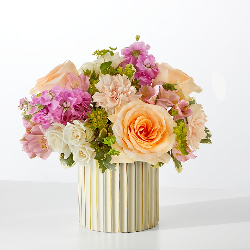 Paradise Bouquet with Ivory Vase – Daily Bloom, San Antonio TX
