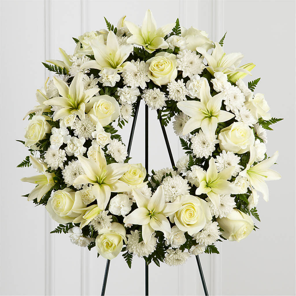 Treasured Tribute Wreath –  Daily Bloom, San Antonio TX