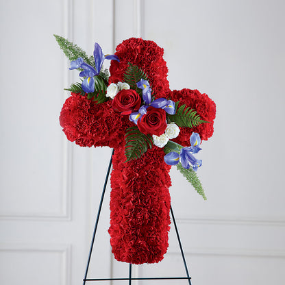 Faithful Hero Floral Cross –  Daily Bloom, San Antonio TX