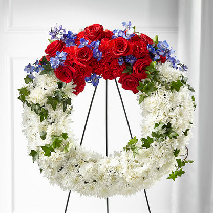 Patriotic Passion Wreath –  Daily Bloom, San Antonio TX