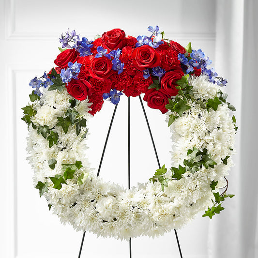 Patriotic Passion Wreath –  Daily Bloom, San Antonio TX