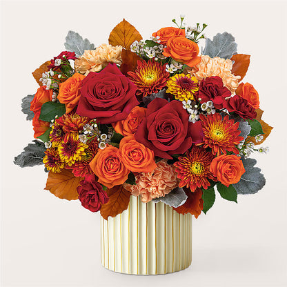 Merlot Bouquet with Ivory Vase –  Daily Bloom, San Antonio TX