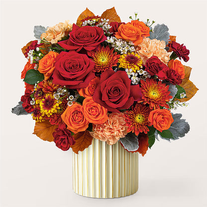 Merlot Bouquet with Ivory Vase –  Daily Bloom, San Antonio TX