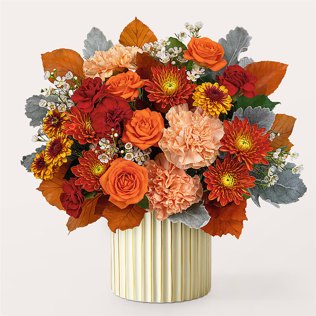 Merlot Bouquet with Ivory Vase –  Daily Bloom, San Antonio TX