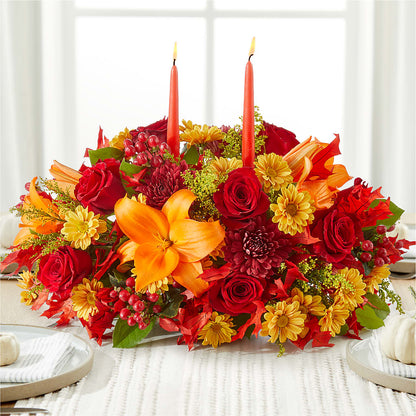 Autumn's Embrace Centerpiece –  Daily Bloom, San Antonio TX