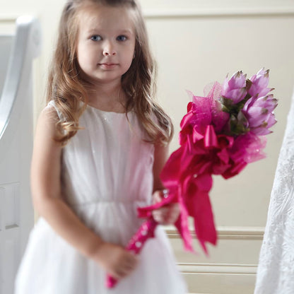 Sparkle Pink Flower Girl Bouquet –  Daily Bloom, San Antonio TX
